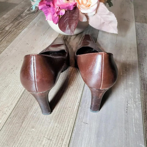 Connie Brown Streep2 Leather Pointy High Heel Classic Pumps US Sz 7M 3" Heel - Picture 12 of 15